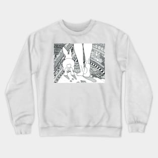 Rabbit Beyond the Rainbow Bridge Crewneck Sweatshirt